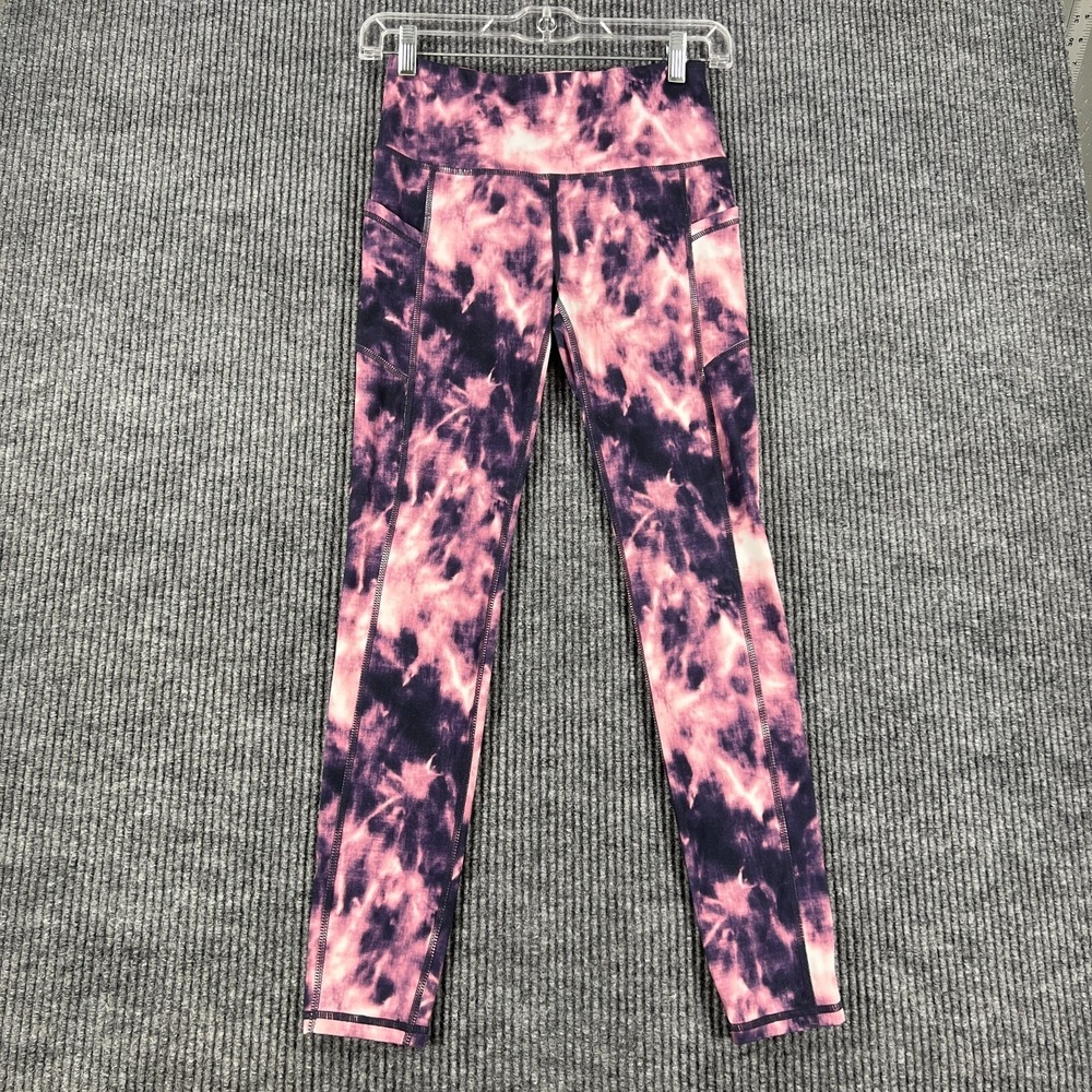 Gaiam Leggings Womens Size XS Extra Small Purple Blue Smoke Activewear Gym Lift
